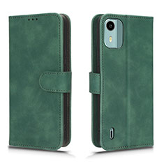 Leather Case Stands Flip Cover Holder L01Z for Nokia C12 Green