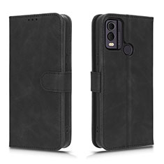 Leather Case Stands Flip Cover Holder L01Z for Nokia C22 Black