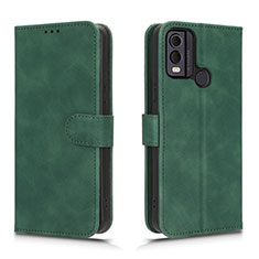 Leather Case Stands Flip Cover Holder L01Z for Nokia C22 Green