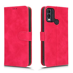Leather Case Stands Flip Cover Holder L01Z for Nokia C22 Hot Pink