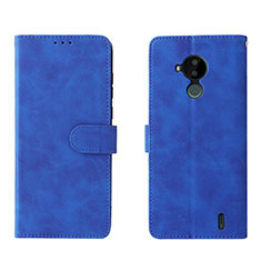 Leather Case Stands Flip Cover Holder L01Z for Nokia C30 Blue