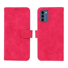 Leather Case Stands Flip Cover Holder L01Z for Nokia C300 Hot Pink