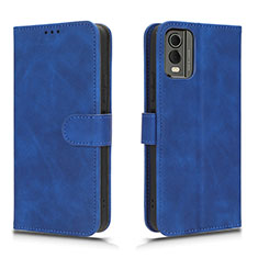 Leather Case Stands Flip Cover Holder L01Z for Nokia C32 Blue