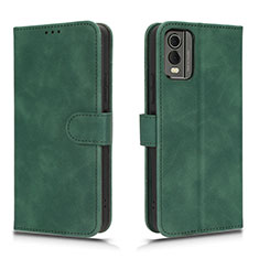 Leather Case Stands Flip Cover Holder L01Z for Nokia C32 Green