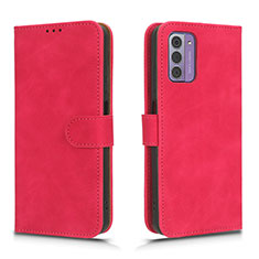 Leather Case Stands Flip Cover Holder L01Z for Nokia G310 5G Hot Pink