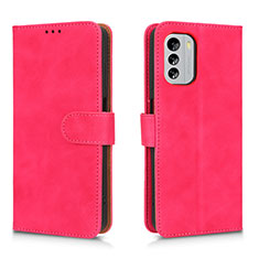 Leather Case Stands Flip Cover Holder L01Z for Nokia G60 5G Hot Pink