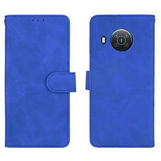 Leather Case Stands Flip Cover Holder L01Z for Nokia X10 Blue