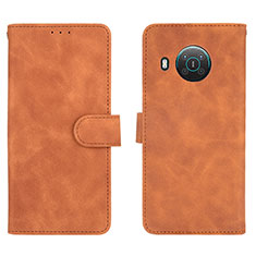 Leather Case Stands Flip Cover Holder L01Z for Nokia X20 Brown