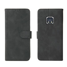 Leather Case Stands Flip Cover Holder L01Z for Nokia XR20 Black