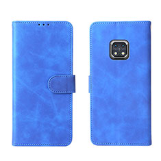 Leather Case Stands Flip Cover Holder L01Z for Nokia XR20 Blue