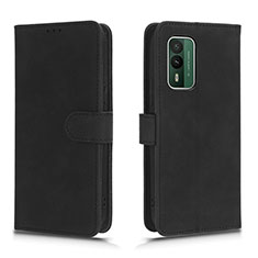 Leather Case Stands Flip Cover Holder L01Z for Nokia XR21 Black