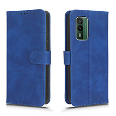 Leather Case Stands Flip Cover Holder L01Z for Nokia XR21 Blue