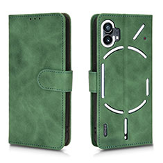 Leather Case Stands Flip Cover Holder L01Z for Nothing Phone 1 Green