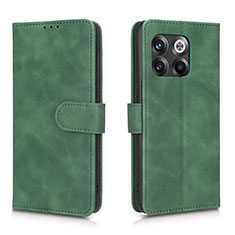 Leather Case Stands Flip Cover Holder L01Z for OnePlus 10T 5G Green