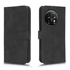 Leather Case Stands Flip Cover Holder L01Z for OnePlus 11 5G Black