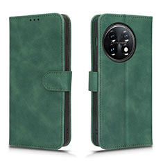 Leather Case Stands Flip Cover Holder L01Z for OnePlus 11 5G Green