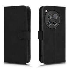 Leather Case Stands Flip Cover Holder L01Z for OnePlus 12 5G Black