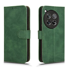 Leather Case Stands Flip Cover Holder L01Z for OnePlus 12 5G Green