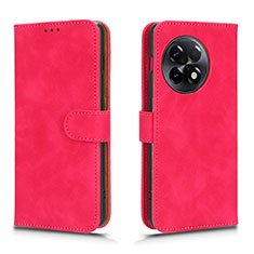 Leather Case Stands Flip Cover Holder L01Z for OnePlus Ace 2 5G Hot Pink