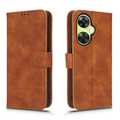 Leather Case Stands Flip Cover Holder L01Z for OnePlus Nord N30 5G Brown