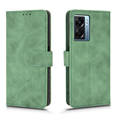 Leather Case Stands Flip Cover Holder L01Z for Oppo A56S 5G Green