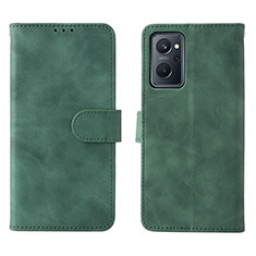 Leather Case Stands Flip Cover Holder L01Z for Oppo A96 4G Green