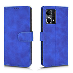 Leather Case Stands Flip Cover Holder L01Z for Oppo F21s Pro 4G Blue