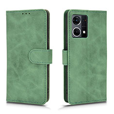 Leather Case Stands Flip Cover Holder L01Z for Oppo F21s Pro 4G Green