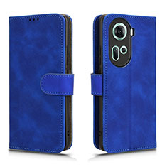 Leather Case Stands Flip Cover Holder L01Z for Oppo Reno11 5G Blue