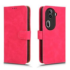 Leather Case Stands Flip Cover Holder L01Z for Oppo Reno11 Pro 5G Hot Pink