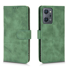 Leather Case Stands Flip Cover Holder L01Z for Oppo Reno7 A Green