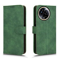 Leather Case Stands Flip Cover Holder L01Z for Realme 11 5G Green