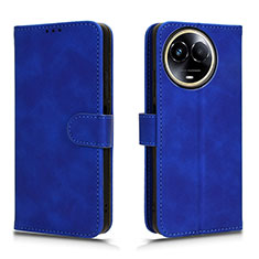 Leather Case Stands Flip Cover Holder L01Z for Realme 11X 5G Blue