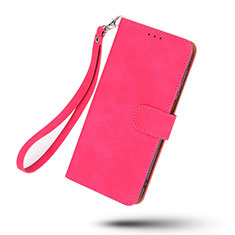Leather Case Stands Flip Cover Holder L01Z for Realme 9 5G Hot Pink