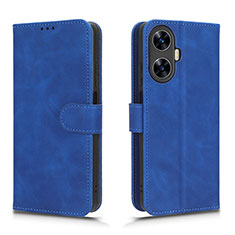 Leather Case Stands Flip Cover Holder L01Z for Realme C55 Blue