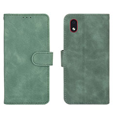 Leather Case Stands Flip Cover Holder L01Z for Samsung Galaxy A01 Core Green