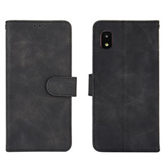 Leather Case Stands Flip Cover Holder L01Z for Samsung Galaxy A21 SC-42A Black
