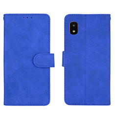 Leather Case Stands Flip Cover Holder L01Z for Samsung Galaxy A21 SC-42A Blue