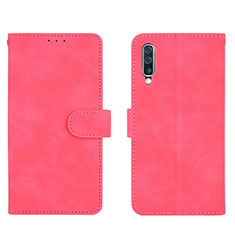 Leather Case Stands Flip Cover Holder L01Z for Samsung Galaxy A30S Hot Pink