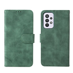 Leather Case Stands Flip Cover Holder L01Z for Samsung Galaxy A33 5G Green