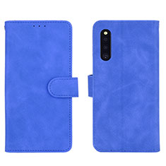 Leather Case Stands Flip Cover Holder L01Z for Samsung Galaxy A41 SC-41A Blue