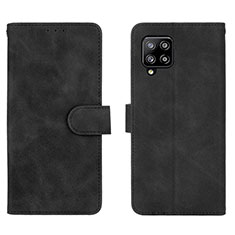 Leather Case Stands Flip Cover Holder L01Z for Samsung Galaxy A42 5G Black