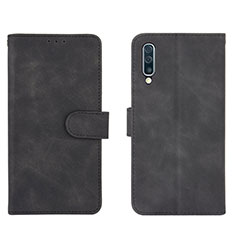 Leather Case Stands Flip Cover Holder L01Z for Samsung Galaxy A50 Black