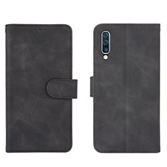 Leather Case Stands Flip Cover Holder L01Z for Samsung Galaxy A50S Black