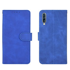 Leather Case Stands Flip Cover Holder L01Z for Samsung Galaxy A50S Blue