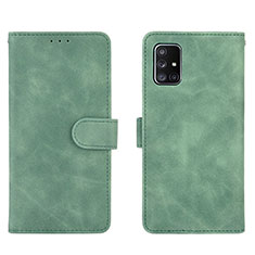 Leather Case Stands Flip Cover Holder L01Z for Samsung Galaxy A51 4G Green