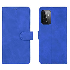 Leather Case Stands Flip Cover Holder L01Z for Samsung Galaxy A72 5G Blue