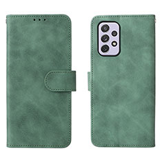 Leather Case Stands Flip Cover Holder L01Z for Samsung Galaxy A73 5G Green