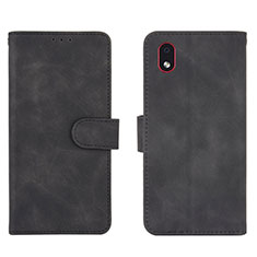 Leather Case Stands Flip Cover Holder L01Z for Samsung Galaxy M01 Core Black