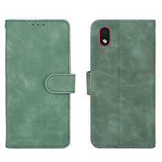 Leather Case Stands Flip Cover Holder L01Z for Samsung Galaxy M01 Core Green